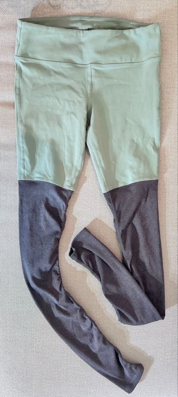 Alo Yoga Goddess Leggings High Waist Pilates Barre Mint Charcoal Medium‎